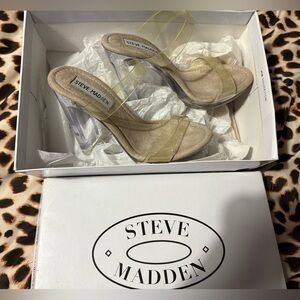 💕Steve Madden Glassy Clear 5.5 Heels💕